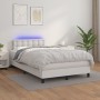 Boxspringbett mit Matratze und LED-weißem Kunstleder 120x200 cm von , Betten und Lattenroste - Ref: Foro24-3134214, Preis: 40...