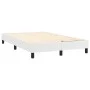 Box spring bed with mattress and LED white synthetic leather 120x200 cm by , Beds and slatted bases - Ref: Foro24-3134214, Pr...