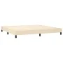 Box spring bed with cream fabric mattress 200x200 cm by , Beds and slatted bases - Ref: Foro24-3140406, Price: 549,24 €, Disc...