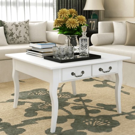 Classic coffee table with 4 white drawers by vidaXL, Coffee table - Ref: Foro24-242436, Price: 185,96 €, Discount: %