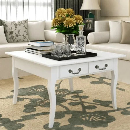 Klassischer Couchtisch mit 4 weißen Schubladen von vidaXL, Couchtisch - Ref: Foro24-242436, Preis: 190,05 €, Rabatt: %