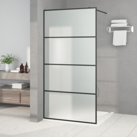 Duschwand aus schwarz gefrostetem ESG-Glas, 100 x 195 cm von , Duschwände und Duschwände - Ref: Foro24-152132, Preis: 181,26 ...