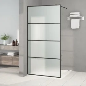 Duschwand aus schwarz gefrostetem ESG-Glas, 100 x 195 cm von , Duschwände und Duschwände - Ref: Foro24-152132, Preis: 185,07 ...