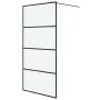 Black frosted ESG glass shower screen 100x195 cm by , Shower walls and screens - Ref: Foro24-152132, Price: 181,26 €, Discoun...