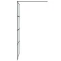 Mampara de ducha vidrio ESG esmerilado negro 100x195 cm de , Paredes y mamparas de ducha - Ref: Foro24-152132, Precio: 177,92...
