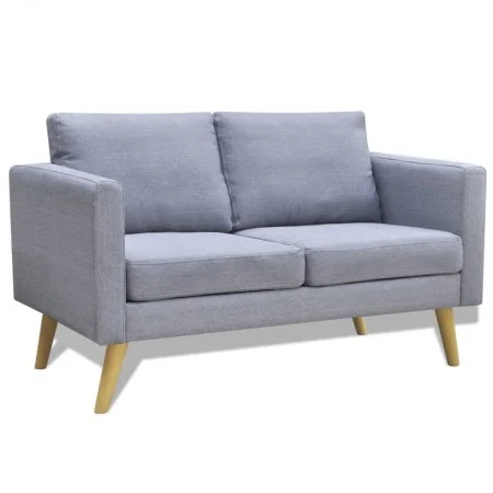 2 seater sofa in light gray fabric by vidaXL, Sofas - Ref: Foro24-242218, Price: 241,36 €, Discount: %