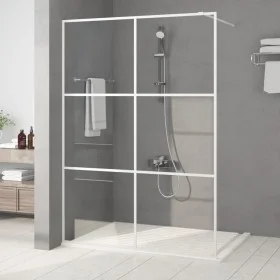 Transparente Duschwand aus weißem ESG-Glas, 140 x 195 cm von , Duschwände und Duschwände - Ref: Foro24-152124, Preis: 201,56 ...