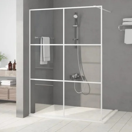 Transparent white ESG glass shower screen 140x195 cm by , Shower walls and screens - Ref: Foro24-152124, Price: 201,33 €, Dis...