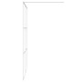 Mampara de ducha vidrio ESG transparente blanco 140x195 cm de , Paredes y mamparas de ducha - Ref: Foro24-152124, Precio: 205...