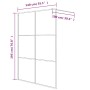 Mampara de ducha vidrio ESG transparente blanco 140x195 cm de , Paredes y mamparas de ducha - Ref: Foro24-152124, Precio: 205...