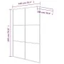 Transparente Duschwand aus weißem ESG-Glas, 140 x 195 cm von , Duschwände und Duschwände - Ref: Foro24-152124, Preis: 201,53 ...
