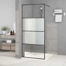 Schwarze, halbmattierte Duschwand aus ESG-Glas, 90 x 195 cm von , Duschwände und Duschwände - Ref: Foro24-152126, Preis: 153,...