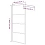 Black semi-frosted ESG glass shower screen 90x195 cm by , Shower walls and screens - Ref: Foro24-152126, Price: 151,12 €, Dis...