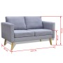 2 seater sofa in light gray fabric by vidaXL, Sofas - Ref: Foro24-242218, Price: 244,96 €, Discount: %