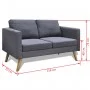 2 seater sofa in dark gray fabric by vidaXL, Sofas - Ref: Foro24-242220, Price: 242,35 €, Discount: %