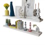 2pcs White MDF Floating Wall Shelves for Books/DVD by vidaXL, Shelves and shelves - Ref: Foro24-242186, Price: 56,51 €, Disco...
