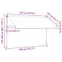 Toldo manual retráctil con LED azul y blanco 350 cm