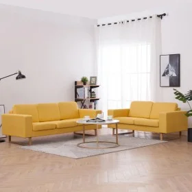 Zweiteilige Sofagarnitur aus gelbem Stoff von , Sofas - Ref: Foro24-276864, Preis: 793,06 €, Rabatt: %