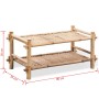 Two Tier Bamboo Shoe Rack by vidaXL, Shoe racks and shoe organizers - Ref: Foro24-242490, Price: 61,65 €, Discount: %
