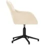 Drehbarer Bürostuhl aus cremefarbenem Samt von , Bürostühle - Ref: Foro24-344865, Preis: 96,44 €, Rabatt: %
