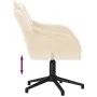 Drehbarer Bürostuhl aus cremefarbenem Samt von , Bürostühle - Ref: Foro24-344865, Preis: 96,44 €, Rabatt: %