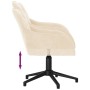 Drehbarer Bürostuhl aus cremefarbenem Samt von , Bürostühle - Ref: Foro24-344865, Preis: 98,32 €, Rabatt: %