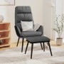 Relaxation armchair with stool in light gray fabric and synthetic leather by , Armchairs - Ref: Foro24-3097506, Price: 125,27...