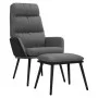 Sillón de relax con taburete tela gris claro y piel sintética de , Sillones - Ref: Foro24-3097506, Precio: 123,20 €, Descuent...