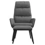 Sillón de relax con taburete tela gris claro y piel sintética de , Sillones - Ref: Foro24-3097506, Precio: 123,20 €, Descuent...