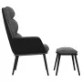 Sillón de relax con taburete tela gris claro y piel sintética de , Sillones - Ref: Foro24-3097506, Precio: 123,20 €, Descuent...