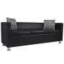 3-Sitzer-Sofa aus schwarzem Kunstleder von vidaXL, Sofas - Ref: Foro24-242208, Preis: 370,10 €, Rabatt: %