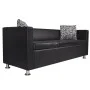 3-Sitzer-Sofa aus schwarzem Kunstleder von vidaXL, Sofas - Ref: Foro24-242208, Preis: 370,10 €, Rabatt: %