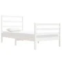 Solid white pine wood bed frame 90x190 cm by , Beds and slatted bases - Ref: Foro24-3104972, Price: 94,78 €, Discount: %