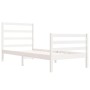 Massiver Bettrahmen aus weißem Kiefernholz, 90 x 190 cm von , Betten und Lattenroste - Ref: Foro24-3104972, Preis: 98,02 €, R...