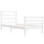 Solid white pine wood bed frame 90x190 cm by , Beds and slatted bases - Ref: Foro24-3104972, Price: 94,78 €, Discount: %
