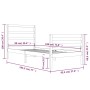 Massiver Bettrahmen aus weißem Kiefernholz, 90 x 190 cm von , Betten und Lattenroste - Ref: Foro24-3104972, Preis: 98,02 €, R...