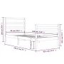 Solid white pine wood bed frame 90x190 cm by , Beds and slatted bases - Ref: Foro24-3104972, Price: 94,78 €, Discount: %