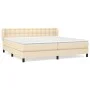 Boxspringbett mit cremefarbener Stoffmatratze 200x200 cm von , Betten und Lattenroste - Ref: Foro24-3126594, Preis: 585,83 €,...
