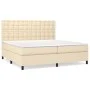 Boxspringbett mit cremefarbener Stoffmatratze 200x200 cm von , Betten und Lattenroste - Ref: Foro24-3142126, Preis: 629,87 €,...