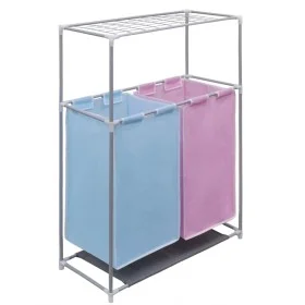 Schmutzwäschekorb mit 2 Fächern und Wäscheleine von vidaXL, Wäschekörbe - Ref: Foro24-242059, Preis: 27,00 €, Rabatt: %