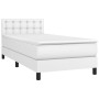 Boxspringbett mit Matratze und LED-weißem Kunstleder 100x200 cm von , Betten und Lattenroste - Ref: Foro24-3134208, Preis: 32...
