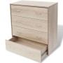 Sideboard with 4 oak-colored drawers 60x30.5x71 cm by vidaXL, Sideboards - Ref: Foro24-242544, Price: 77,05 €, Discount: %