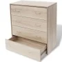 Sideboard with 4 oak-colored drawers 60x30.5x71 cm by vidaXL, Sideboards - Ref: Foro24-242544, Price: 77,32 €, Discount: %