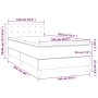 Boxspringbett mit Matratze und LED-weißem Kunstleder 100x200 cm von , Betten und Lattenroste - Ref: Foro24-3134208, Preis: 32...