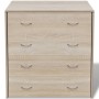 Sideboard with 4 oak-colored drawers 60x30.5x71 cm by vidaXL, Sideboards - Ref: Foro24-242544, Price: 77,05 €, Discount: %