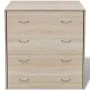 Sideboard with 4 oak-colored drawers 60x30.5x71 cm by vidaXL, Sideboards - Ref: Foro24-242544, Price: 77,32 €, Discount: %