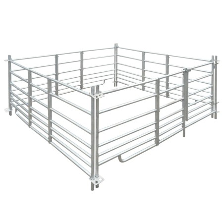 Corral para ovejas de 4 paneles acero galvanizado 183x183x92 cm de vidaXL, Cría de animales - Ref: Foro24-141815, Precio: 387...