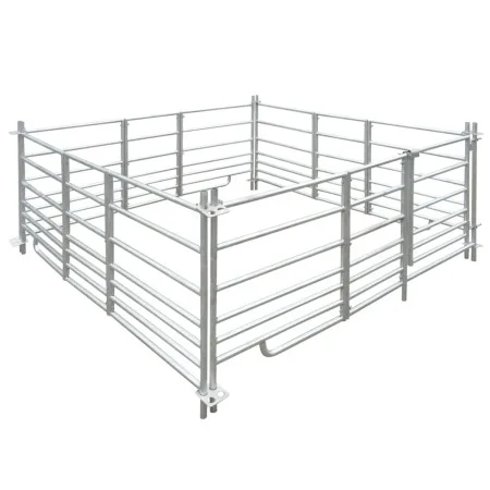 Sheep pen with 4 panels galvanized steel 183x183x92 cm by vidaXL, Animal husbandry - Ref: Foro24-141815, Price: 382,14 €, Dis...