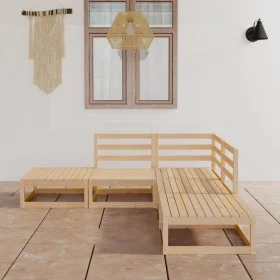 Garden furniture set 5 pieces solid pine wood by , Garden sets - Ref: Foro24-3075494, Price: 251,45 €, Discount: %