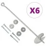Ground anchors 6 pcs galvanized metal 10x60 cm by , Spikes for anchoring in the ground - Ref: Foro24-145502, Price: 46,74 €, ...